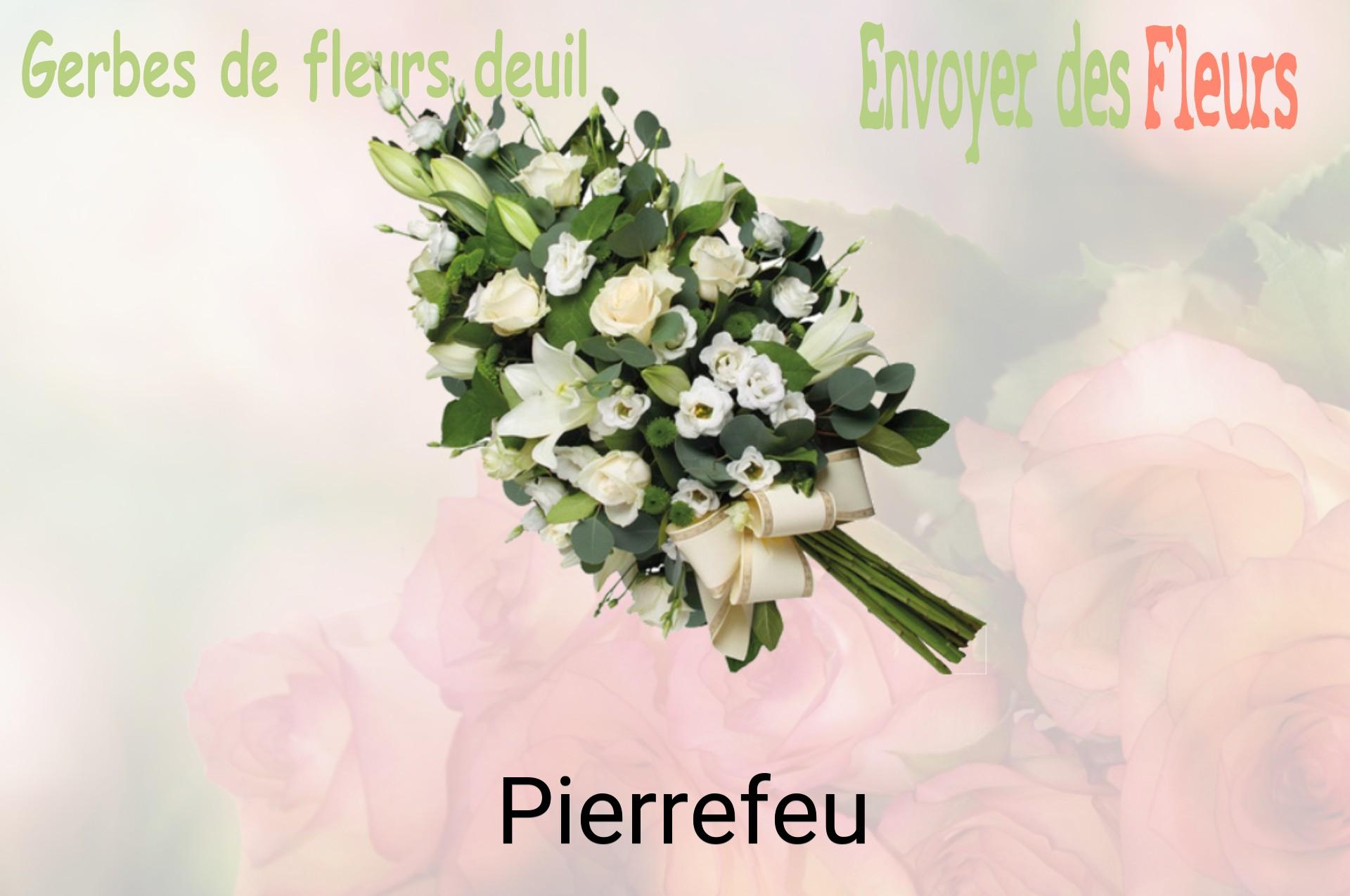 Gerbe de fleurs de deuil livrée à Pierrefeu